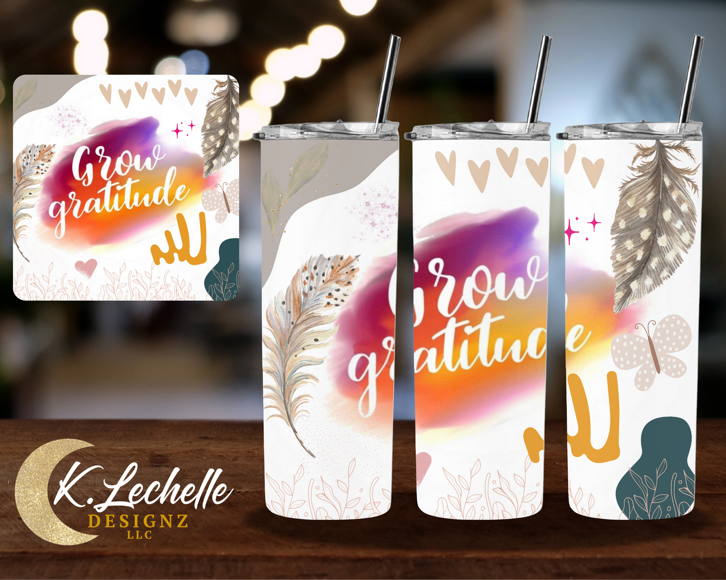 Grow gratitude Stainless Steel Tumbler