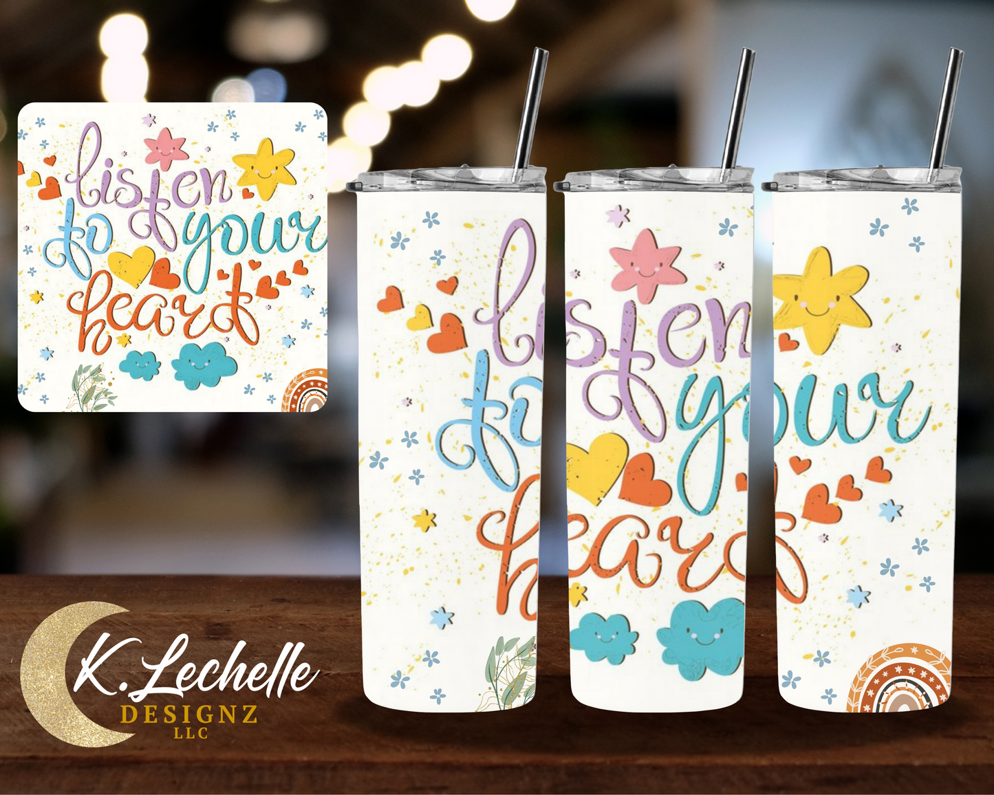 Listen to your heart Stainless Steel Tumbler