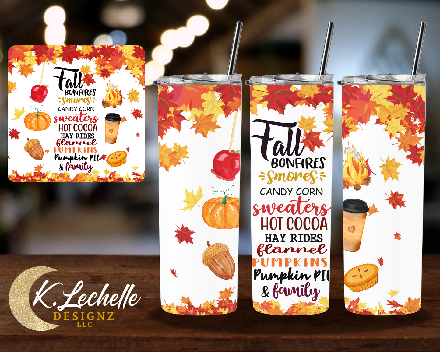 Fall Bonfires Stainless Steel Tumbler
