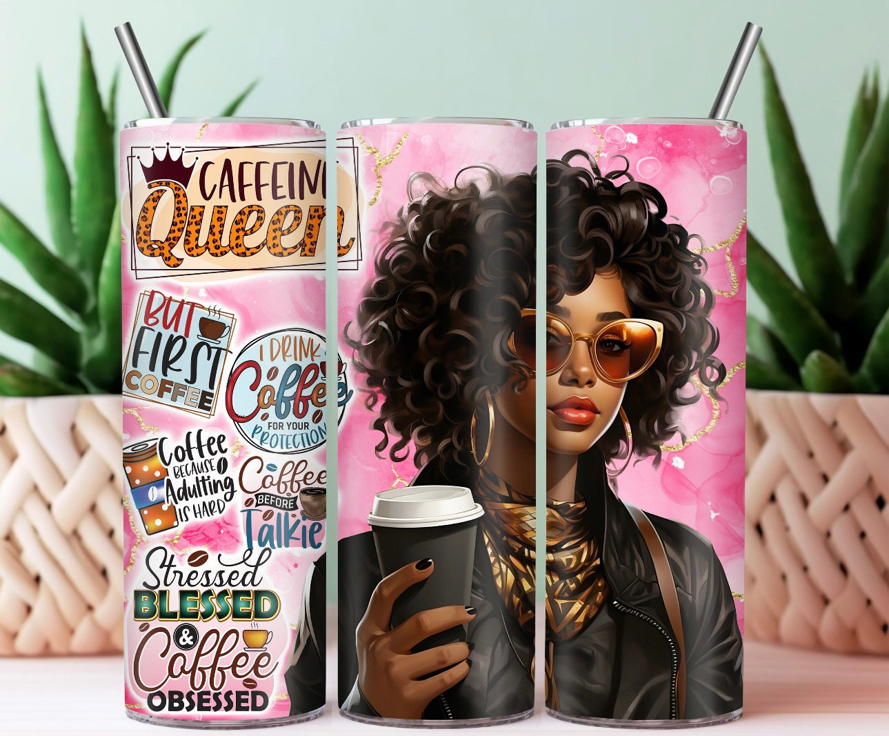 Caffeine Queen Stainless Steel Tumbler