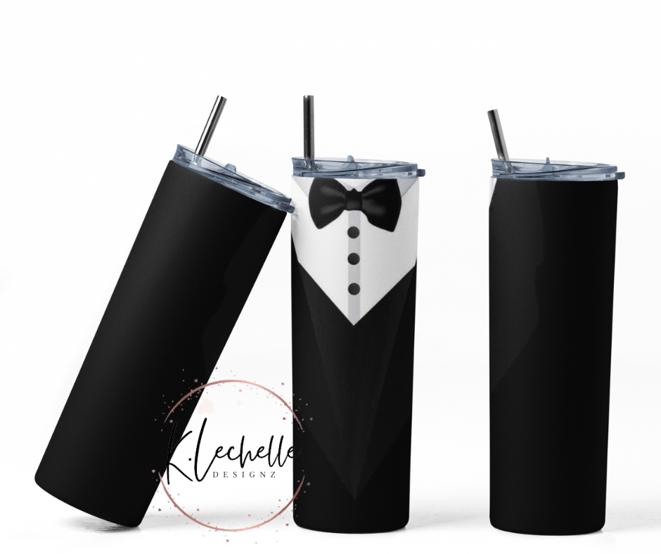 Groom 20 oz Stainless Steel Skinny Tumbler