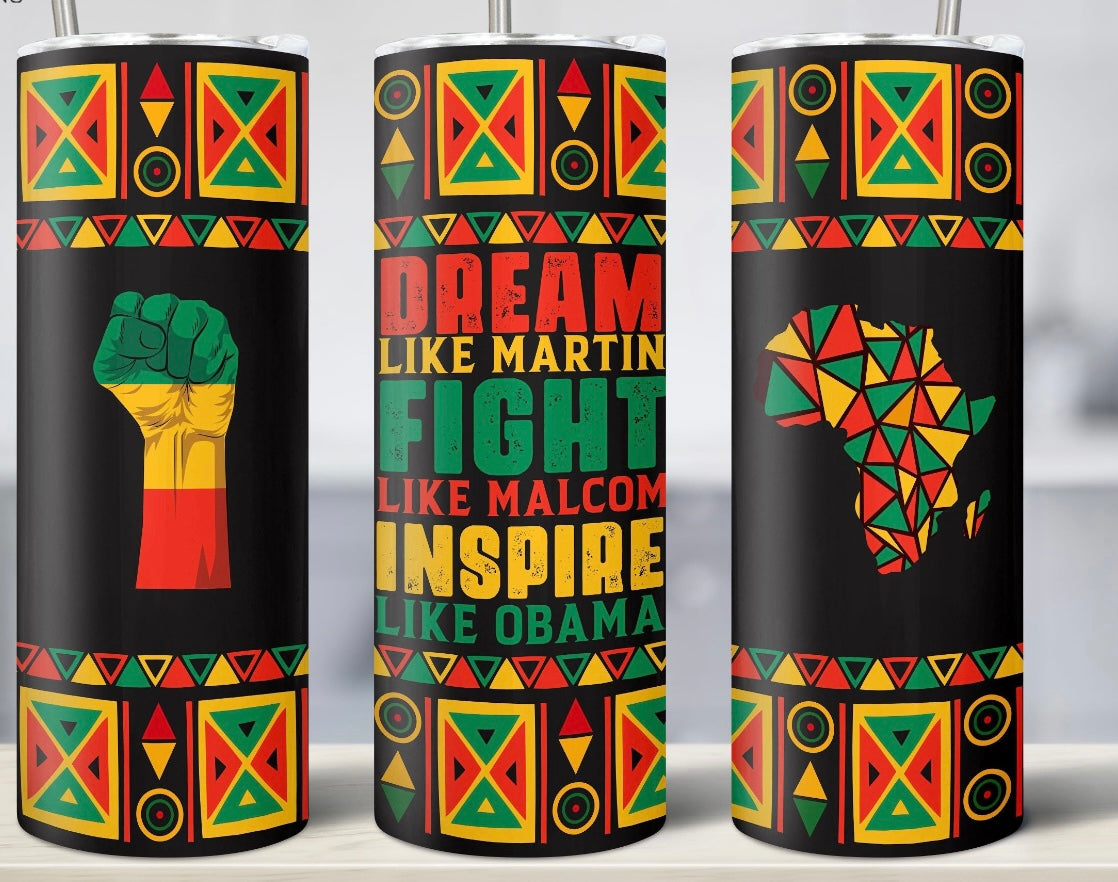 Dream Fight Inspire Stainless Steel Skinny Tumbler