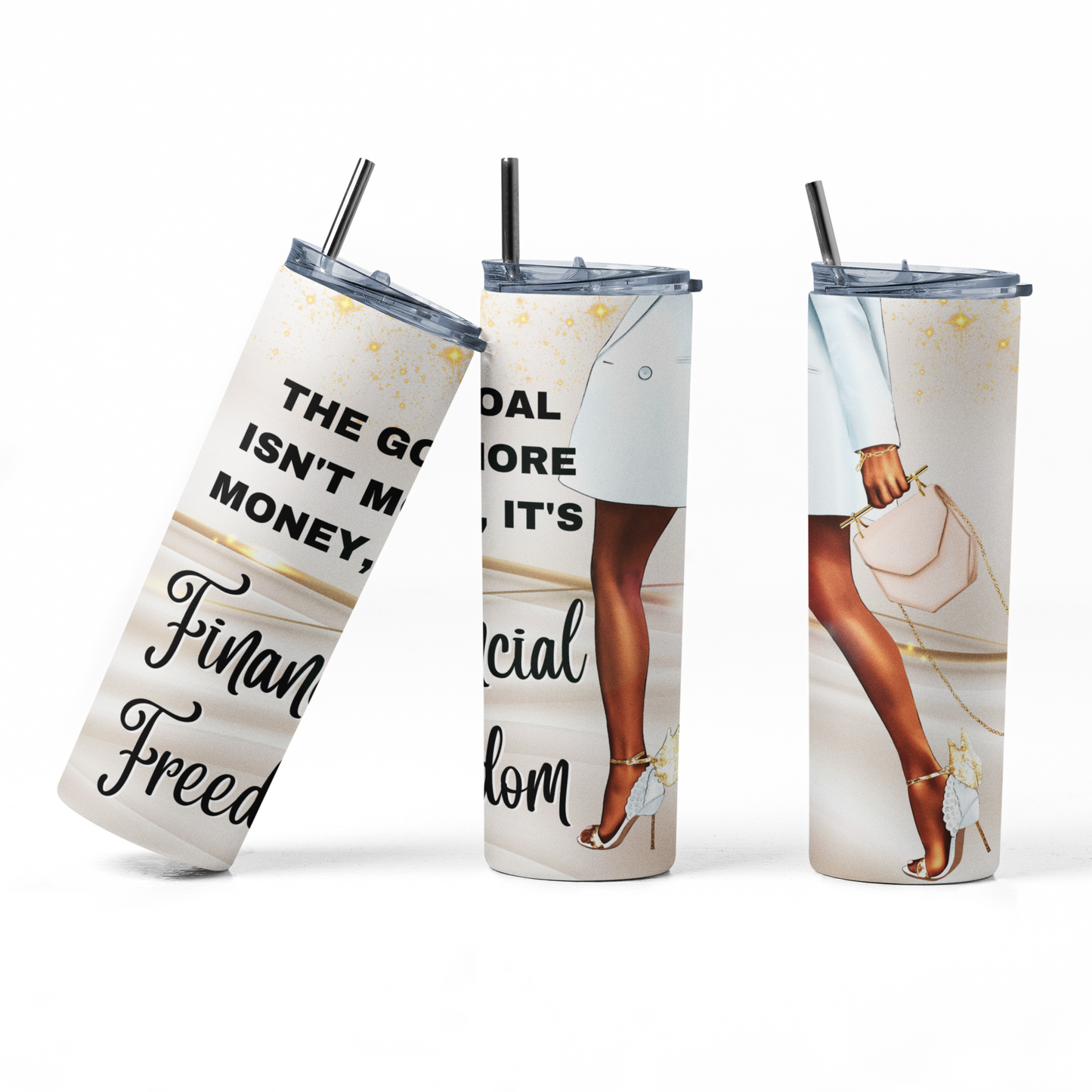 Financial Freedom Steel Skinny Tumbler