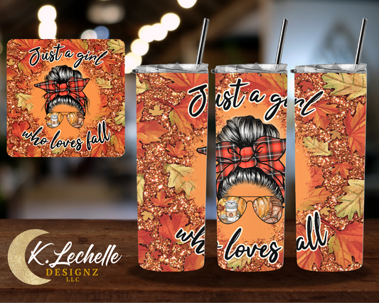 Just a Girl Who Loves Fall Stainless Steel Tumbler