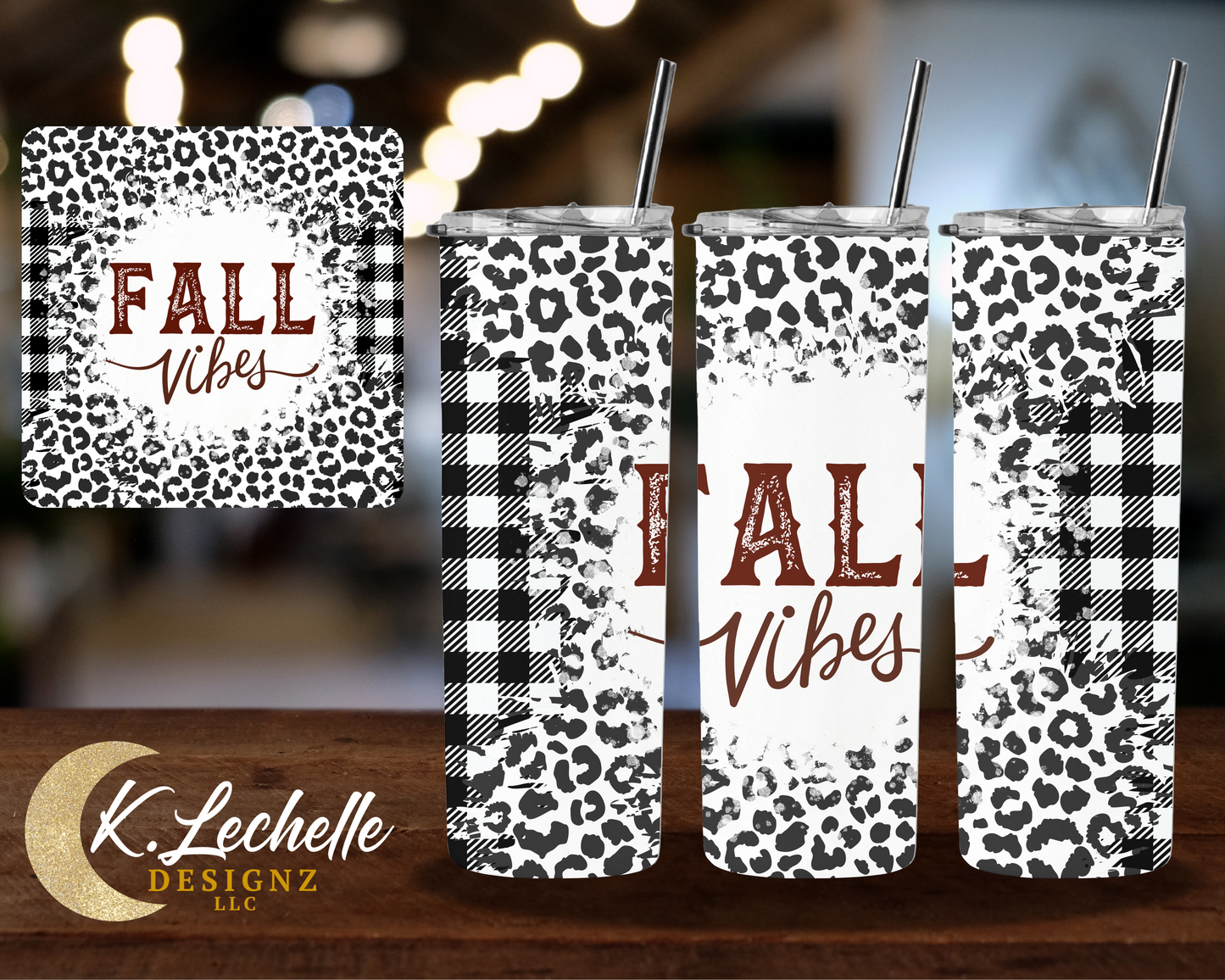 Fall Vibes Stainless Steel Tumbler